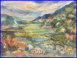 Vintage Art Painting On Canvas Signed Edith Stockman Framed