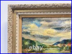 Vintage Art Painting On Canvas Signed Edith Stockman Framed