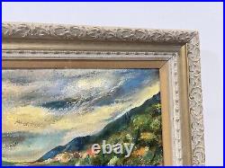 Vintage Art Painting On Canvas Signed Edith Stockman Framed