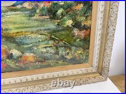 Vintage Art Painting On Canvas Signed Edith Stockman Framed