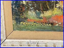 Vintage Art Painting On Canvas Signed Edith Stockman Framed