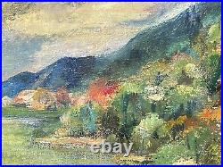 Vintage Art Painting On Canvas Signed Edith Stockman Framed