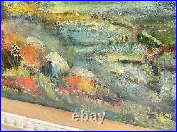Vintage Art Painting On Canvas Signed Edith Stockman Framed