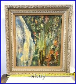 Vintage Art Painting On Canvas Signed Edith Stockman Framed