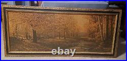 Vintage Art Robert Woods Autumn Leaves Signed Oil Painting On Canvas