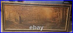 Vintage Art Robert Woods Autumn Leaves Signed Oil Painting On Canvas