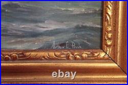 Vintage Arthur D. Pank Original Oil Marine Painting in Gilded Frame