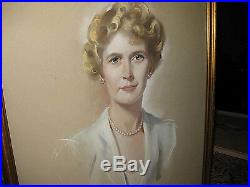 Vintage Artist Signed Henry Stevenson Pastel Oil Woman's Portrait Estate Find