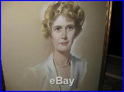 Vintage Artist Signed Henry Stevenson Pastel Oil Woman's Portrait Estate Find