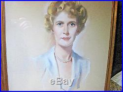 Vintage Artist Signed Henry Stevenson Pastel Oil Woman's Portrait Estate Find