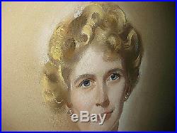 Vintage Artist Signed Henry Stevenson Pastel Oil Woman's Portrait Estate Find