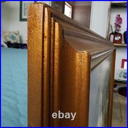 Vintage Artist Signed Oil Painting on Canvas Mountain Landscape Textured Details