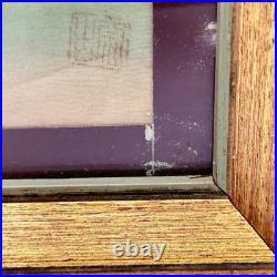 Vintage Asian Japanese Gorgeous Framed Geisha Painting Art Signed Silk