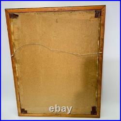 Vintage Asian Japanese Gorgeous Framed Geisha Painting Art Signed Silk