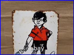 Vintage Asian Paint Tractor Oil Bound Distemper Ad Porcelain Enamel Sign Board