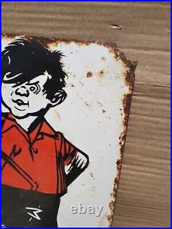 Vintage Asian Paint Tractor Oil Bound Distemper Ad Porcelain Enamel Sign Board