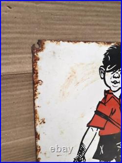 Vintage Asian Paint Tractor Oil Bound Distemper Ad Porcelain Enamel Sign Board