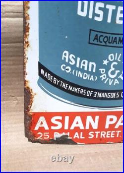 Vintage Asian Paint Tractor Oil Bound Distemper Ad Porcelain Enamel Sign Board