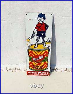 Vintage Asian Paints Advertising Apcolite Synthetic Enamel Sign Board Old EB266
