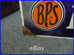 Vintage BPS LUMBER PAINT SIGN Double Sided Porcelain