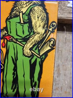 Vintage Baer Bros Paint Porcelain Sign Bruin Flange Advertising Hardware Store