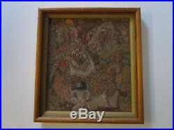 Vintage Bali Painting Masterful Folk Art Tropical Landscape Figures Village Old