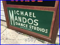 Vintage Bar beer sign Cocktail lounge painted Col. Lip's Mandos Dance Studios