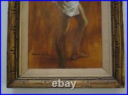 Vintage Barbara Weber Painting Impressionist Nude Woman Model Female Laguna Ca