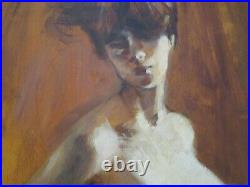 Vintage Barbara Weber Painting Impressionist Nude Woman Model Female Laguna Ca