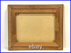 Vintage Basilica Church Interior Painting On Canvas Signed Framed