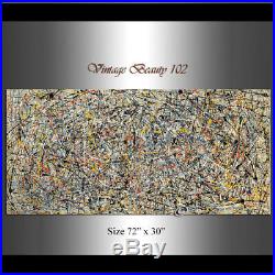 Vintage Beauty 102 Painting 72 Jackson Pollock Style Abstract Art canvas