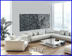 Vintage Beauty 121 Painting Jackson Pollock Black White Abstract Art