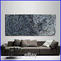 Vintage Beauty 121 Painting Jackson Pollock Black White Abstract Art