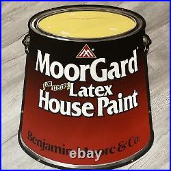 Vintage Benjamin Moore Co Paints MooreGard metal sign 35 Latex House Paint