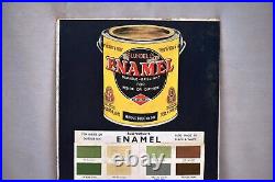 Vintage Blundell's Enamel Paint Color Advertising Sign Cardboard England Collect