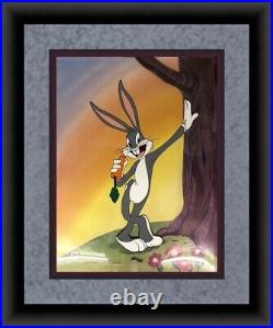 Vintage Bugs Bunny Signed by Robert McKimson L/ED Hand Painted Cel Custom Framed