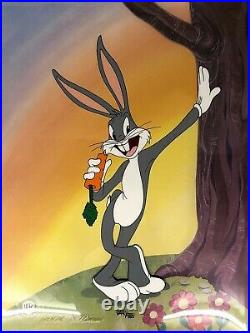 Vintage Bugs Bunny Signed by Robert McKimson L/ED Hand Painted Cel Custom Framed