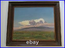 Vintage Butler Oil Signed Painting American Landscape Atmospheric Plein Air