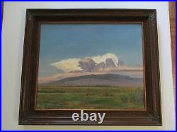 Vintage Butler Oil Signed Painting American Landscape Atmospheric Plein Air