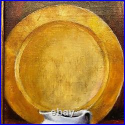 Vintage CS Hobbs Signed Still Life Fruit Oil Painting In 20 X 15.5 Wood Frame
