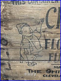 Vintage C. 1910 Chi-namel Wooden Crate Carrier Sign Ohio Varnish Co Chinese Rare