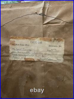 Vintage Calico Cat Painting With Phila Exhibition Label Signed And Dates