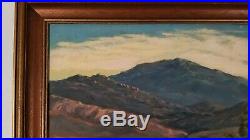 Vintage California Plein Air Landscape Eucalyptus Hills Oil Painting Signed Gray