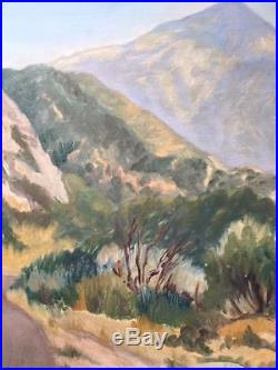Vintage California Plein Air Landscape, Oil on Board, Signed, by REA