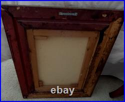 Vintage Canvas Oil Painting Scenic Framed 18x22 Wood Gesso frame signed Pierry