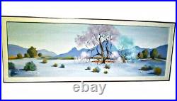 Vintage Carlo of Hollywood Large Painting Signed 63x23 Local Pickup Cent Calif