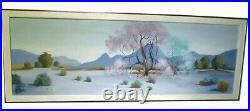 Vintage Carlo of Hollywood Large Painting Signed 63x23 Local Pickup Cent Calif