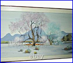 Vintage Carlo of Hollywood Large Painting Signed 63x23 Local Pickup Cent Calif