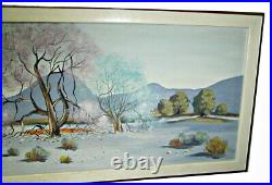 Vintage Carlo of Hollywood Large Painting Signed 63x23 Local Pickup Cent Calif