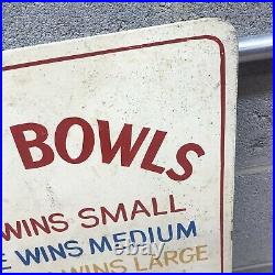 Vintage Carnival Amusement Boardwalk Fish Bowls Ball Toss Game Painted Sign